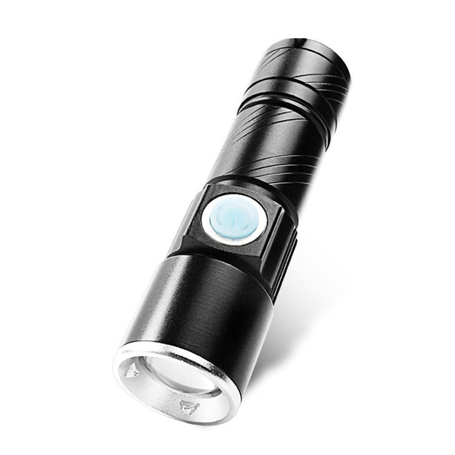 Đèn pin LED cầm tay chống nước IPX6 có cổng sạc USB