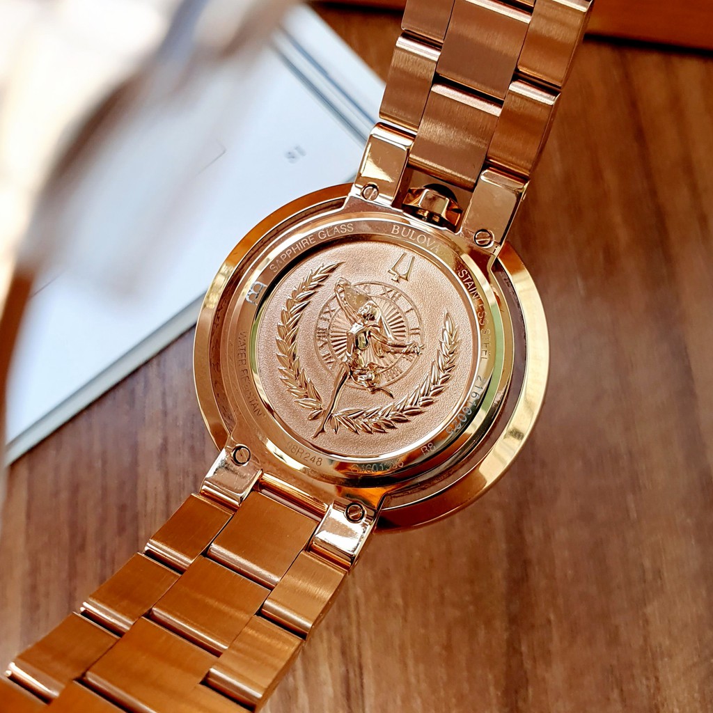 Đồng hồ nữ chính hãng Bulova Rubaiyat Diamond Silver Dial  98R248 - Máy Quartz pin - Kính sapphire