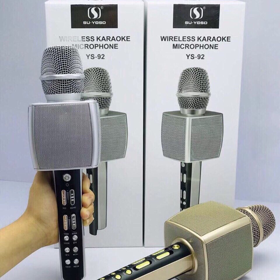 [TẶNG KÈM CHÂN MICRO]  Micro Bluetooth YS96 Không Dây Micro karaoke tích hợp, live stream loa bass chống hú, hát cực đã