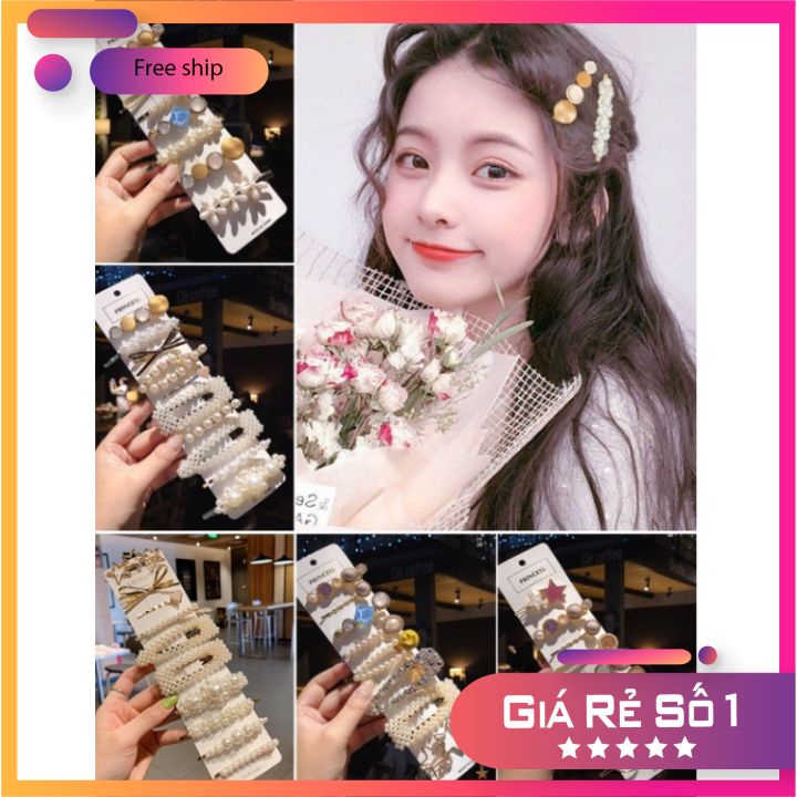 Kẹp Tóc Hàn Quốc Đính Hột Đính Đá Cho Cô Nàng Quý Phái - Kẹp Tóc Nữ  Sang Trọng Nhiều Mẫu Mã