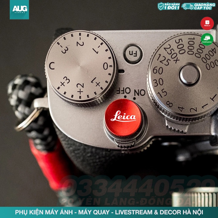 Nút bấm dạng ren dành cho máy ảnh vặn có khắc chữ LEICA - AUG Camera