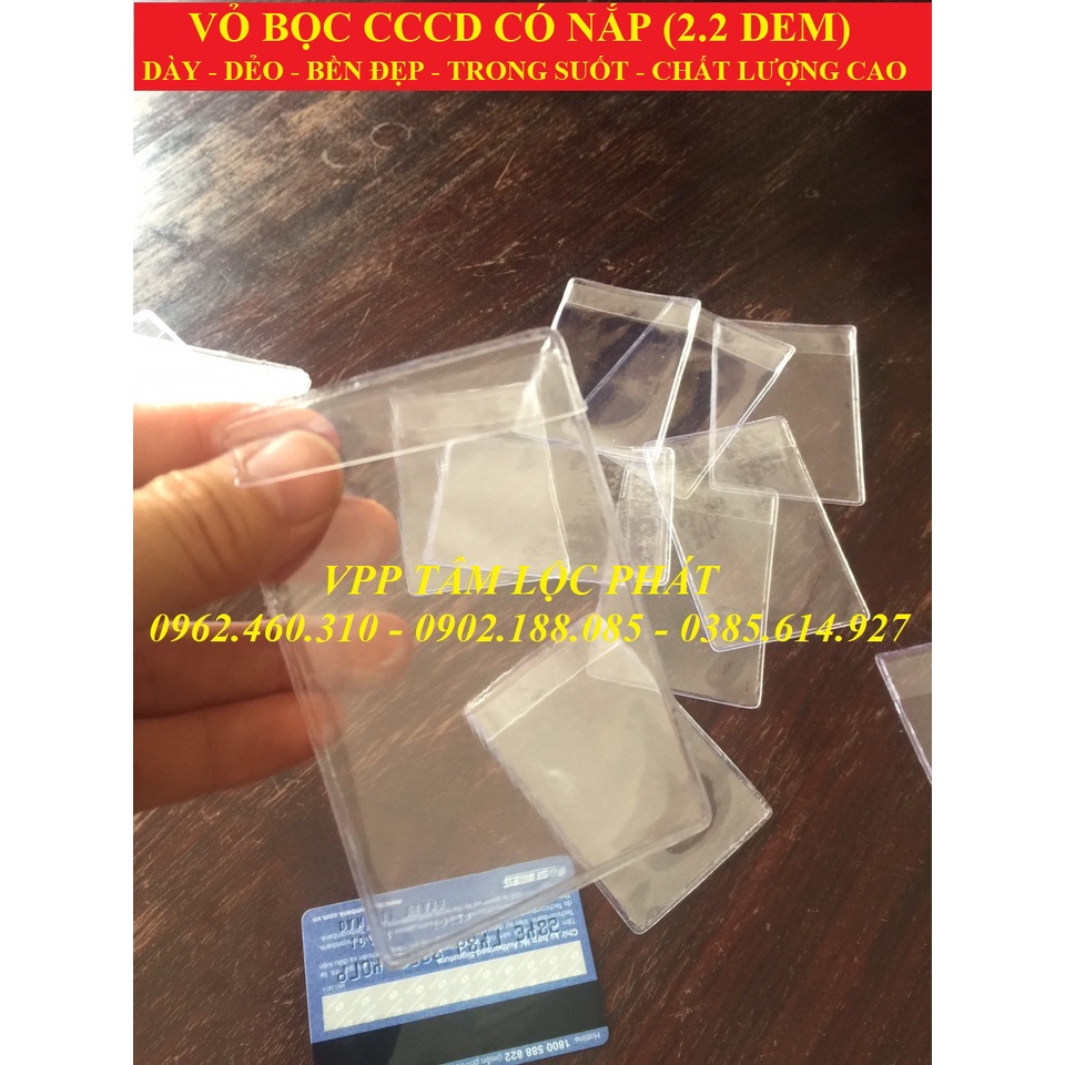 COMBO KHÁCH SỈ VỎ BỌC CCCD 2.2 DEM, CÓ NẮP (DẺO, BỀN ĐẸP, TRONG SUỐT, CHẤT LƯỢNG CAO) - XƯỞNG SẢN XUẤT