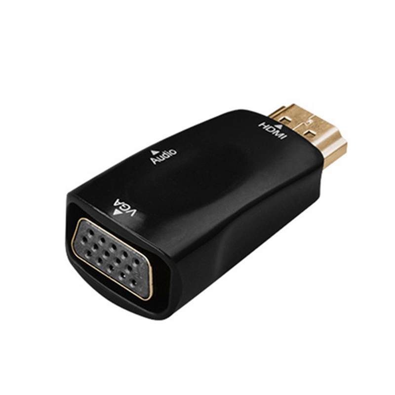 Đầu Chuyển Đổi 1080P HDMI Sang VGA 3.5mm Đen
