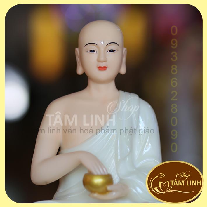 Tượng Ngài Thánh Tăng Sivali cao 30 cm bằng đá Poly hàng đẹp.