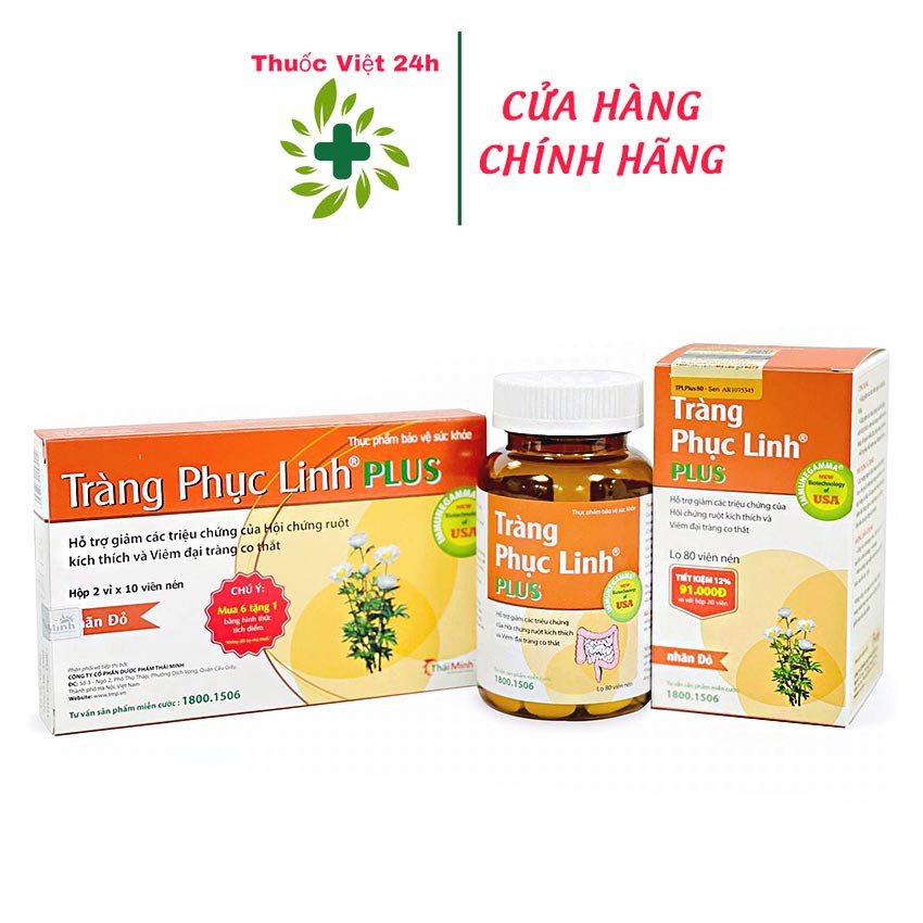 [MỚI] Tràng phục linh plus (CAM) - Giải pháp hỗ trợ cho đại tràng co thắt và kích thích ruột - thuocviet24h