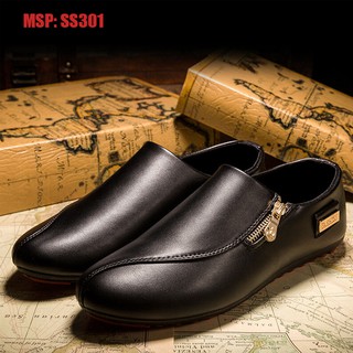 GIÀY LƯỜI DA NAM MÀU ĐEN ĐẸP : MSP - SS301