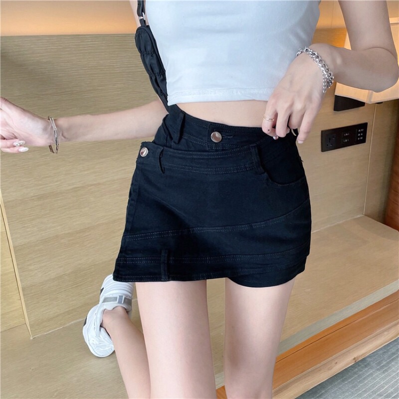 Quần Giả Váy Lưng Cao DECO.shopp Kaki Tà Đắp Chéo, Chân Váy Chữ A Phong Cách Trẻ Trung QV05 | BigBuy360 - bigbuy360.vn
