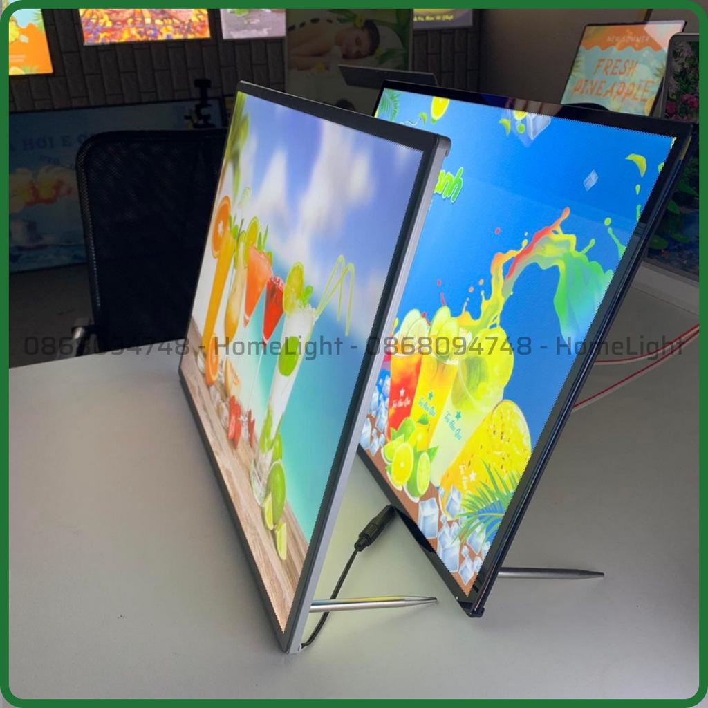 Bảng Hộp Đèn Led Menu Điện Kích Thước A3, Khung tranh điện Để Bàn, Treo Tường