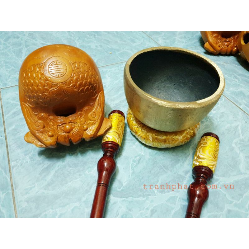 Bộ chuông mõ Huế 2 tay đường kính 12cm, 2.5 tay 15cm