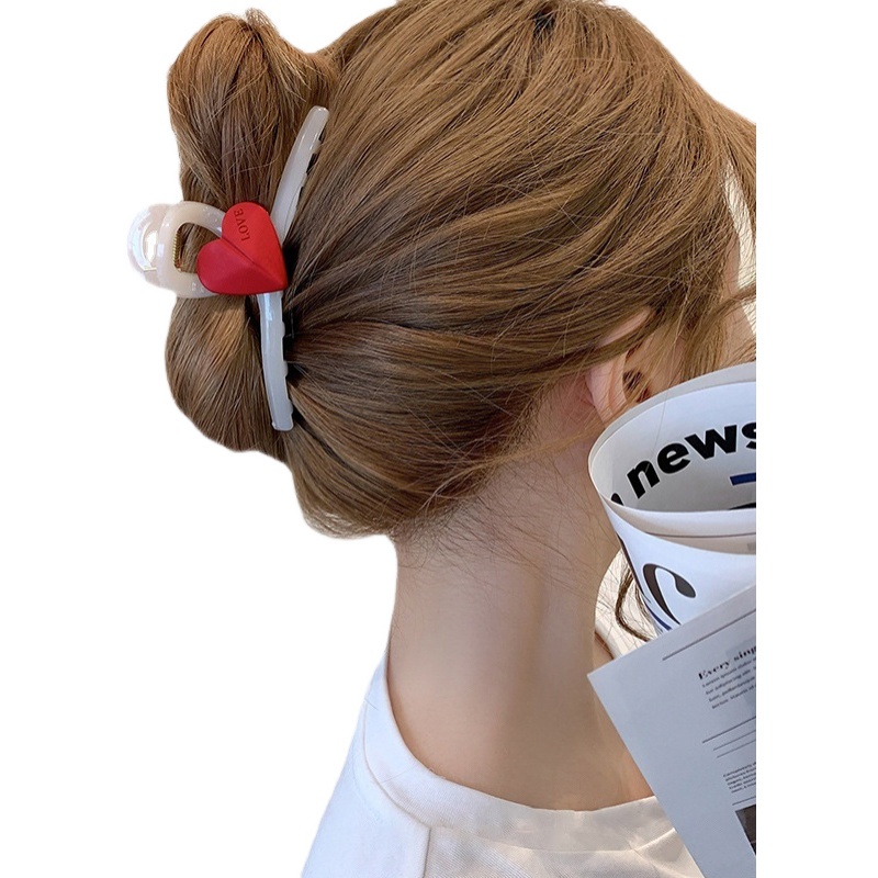 Kẹp Tóc Hình Trái Tim Đơn Giản Phong Cách Hàn Quốc Cho Nữ