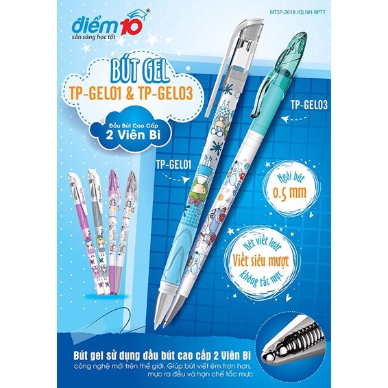COMBO 10 Bút Gel Thiên Long - Điểm 10 TP-GEL01