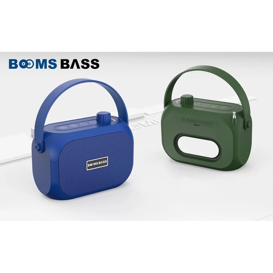Loa Bluetooth BOOMBASS không dây mini - Bass mạnh- kết nối bluetooth, usb, thẻ nhớ, ăngten kết nối đài FM