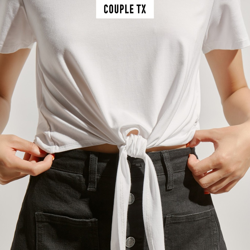 Áo Thun Kiểu Nữ Croptop Cột Lai Couple TX WTS 4087