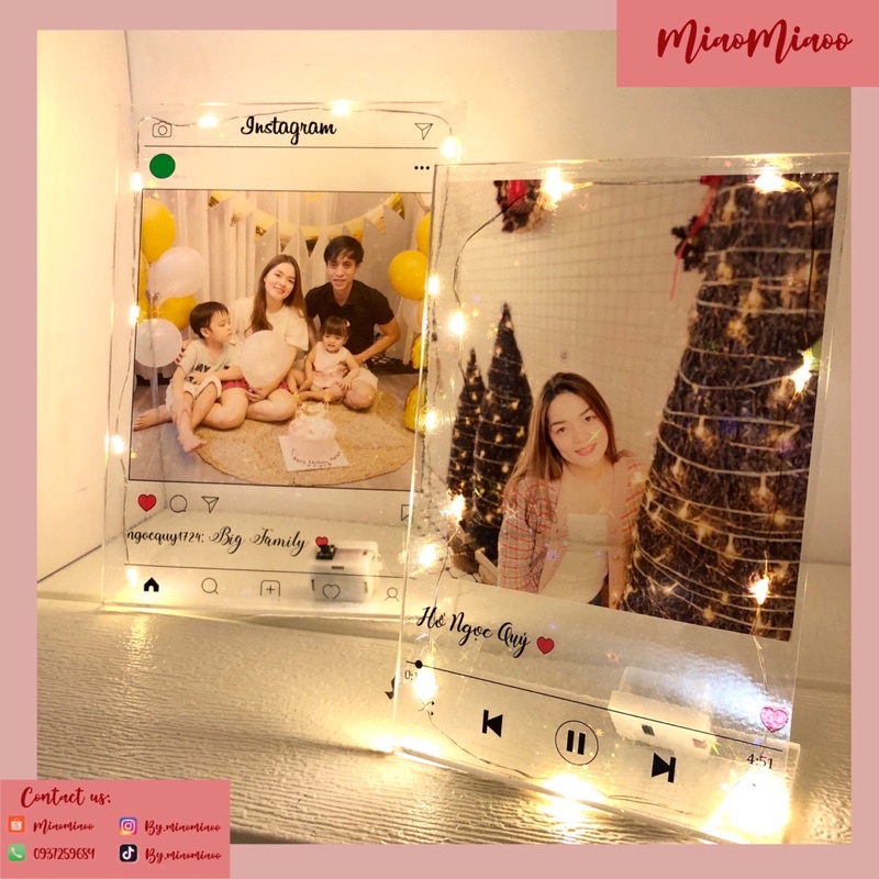 Khung ảnh để bàn trong suốt Thegioipuzzle - in hình theo yêu cầu