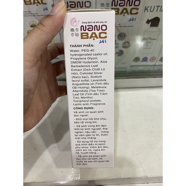 Dung dịch vệ sinh phụ nữ Nano Bạc 100ml