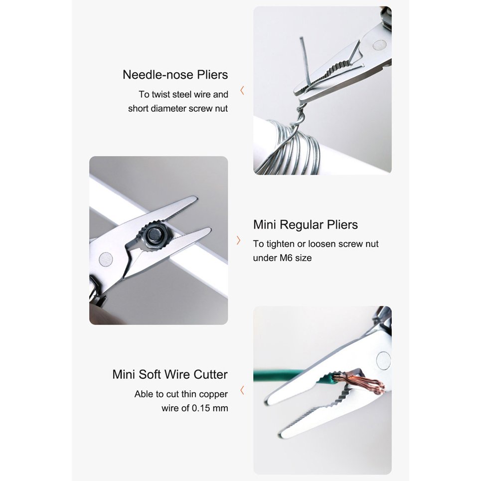 Mini 10 IN 1 Multi Functional Tool Folding EDC Hand Tool Screwdriver Pliers