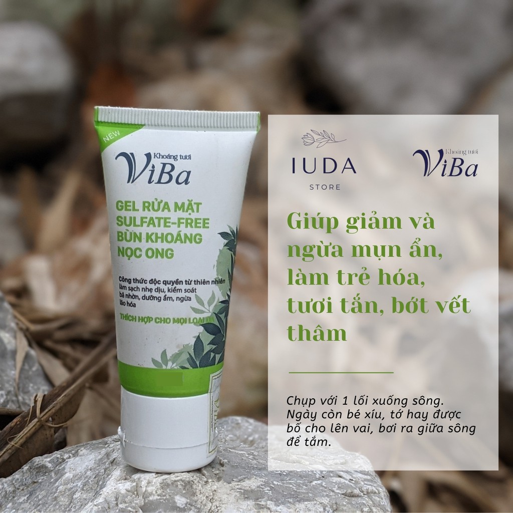 Sữa/gel rửa mặt VIBA 100ml SRM làm sạch nhẹ dịu, dưỡng ẩm IUDA Store