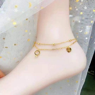 Lắc chân titan bi kèm cham chiếc nhẩn hot nhất