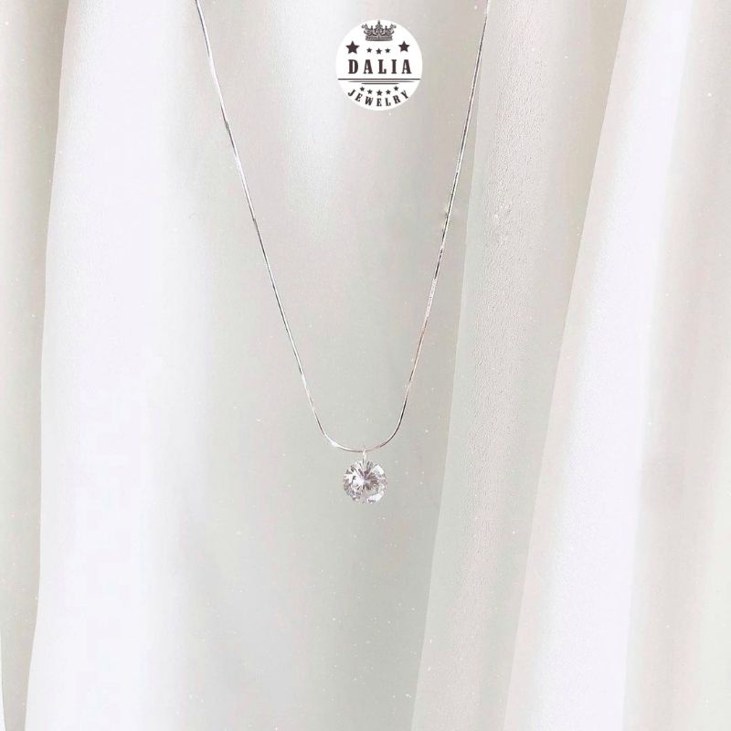 Dây chuyền bạc nữ DaLia Jewelry giọt lệ nàng tiên cá dạng chocker đeo sát cổ