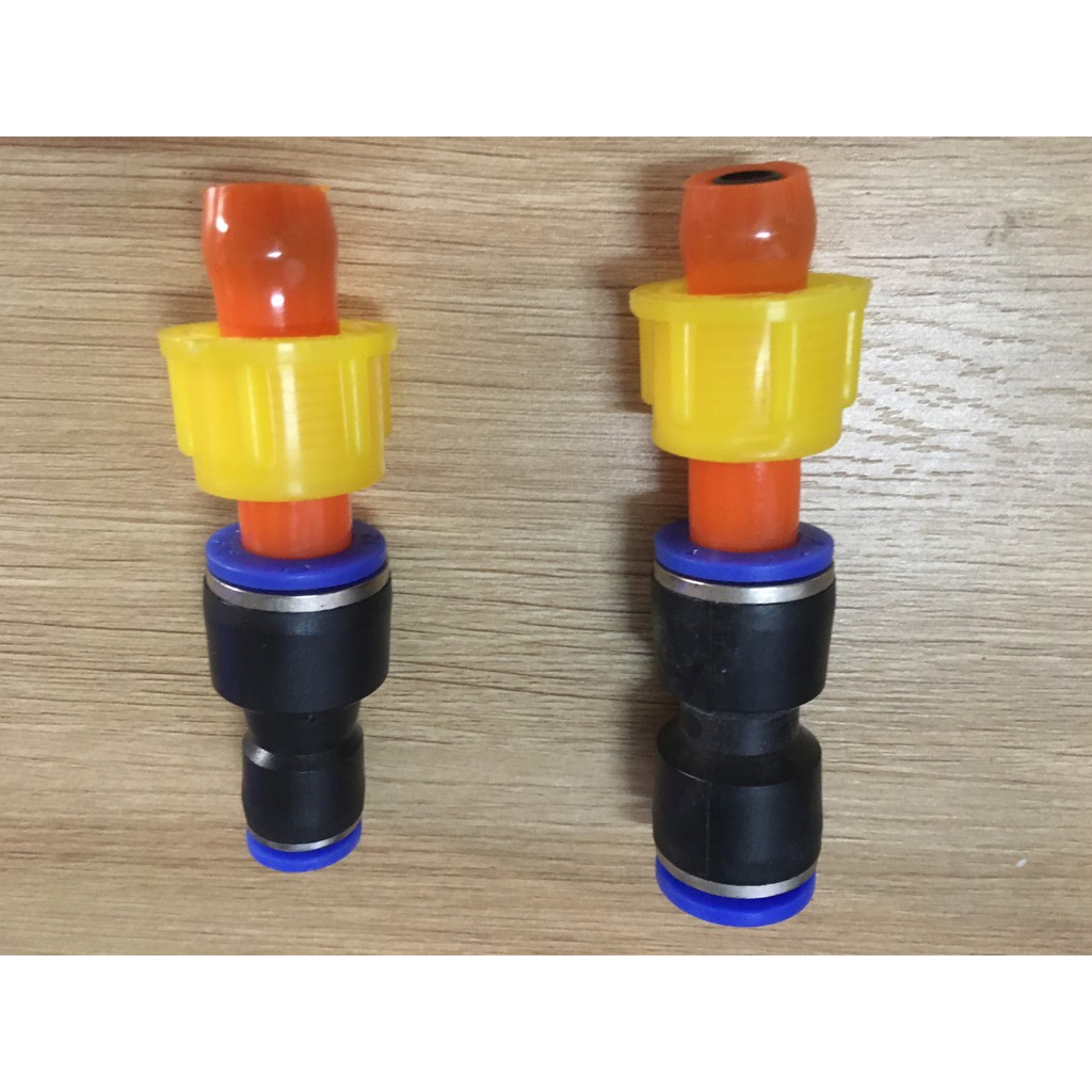 Nối nhanh giảm phi 12mm xuống phi 8mm và ren 17mm cho bơm đôi mini.12v