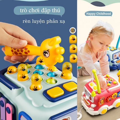 Đồ chơi xe Buýt Đa năng kết hợp nhiều chắc năng, giúp bé phát triển toàn diện - Popapu