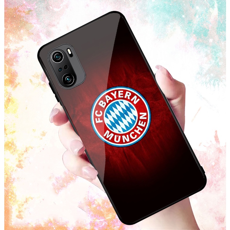 Ốp Lưng Xiaomi Poco F3 / Redmi K40 / K40 Pro, K40 Gaming mặt kính cường lực cao cấp In hình Câu Lạc Bộ Bóng Đá