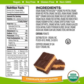Bột protein pha sữa ngũ cốc hữu cơ thuần chay Orgain