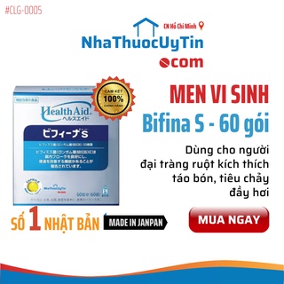 Men vi sinh sống BIFINA NHẬT BẢN, loại S hộp 60 gói hỗ trợ tiêu hóa cho trẻ em, người lớn, bà bầu, táo bón, tiêu chảy