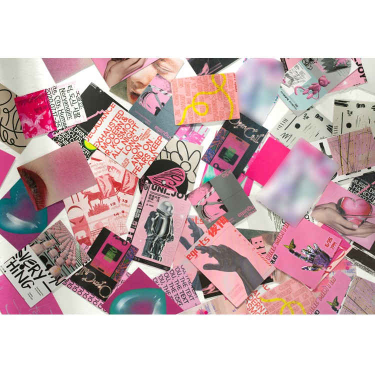 Set 60 miếng hình dán trang trí  Rainbow Paradise card sticker set