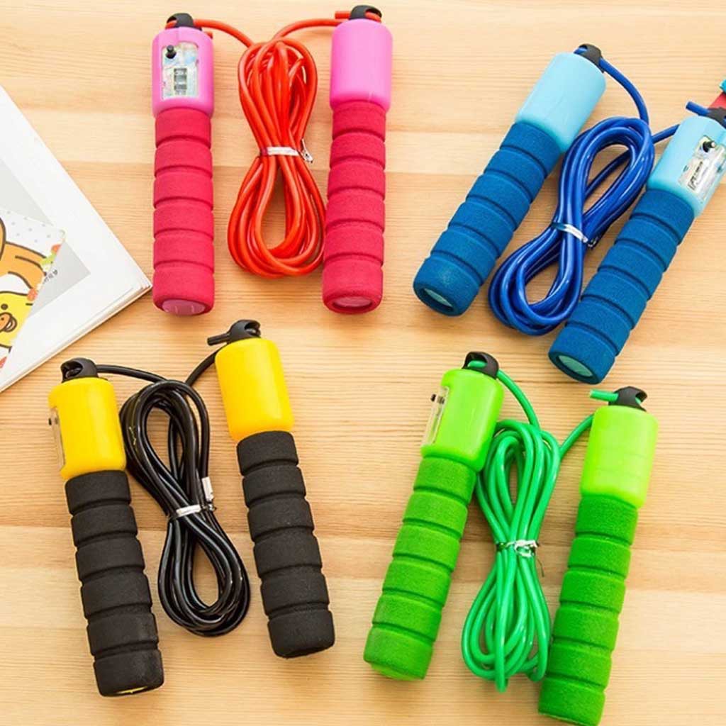 Dây nhảy tập thể dục, dụng cụ tập thể thao giảm cân có bộ đếm số vòng tự động