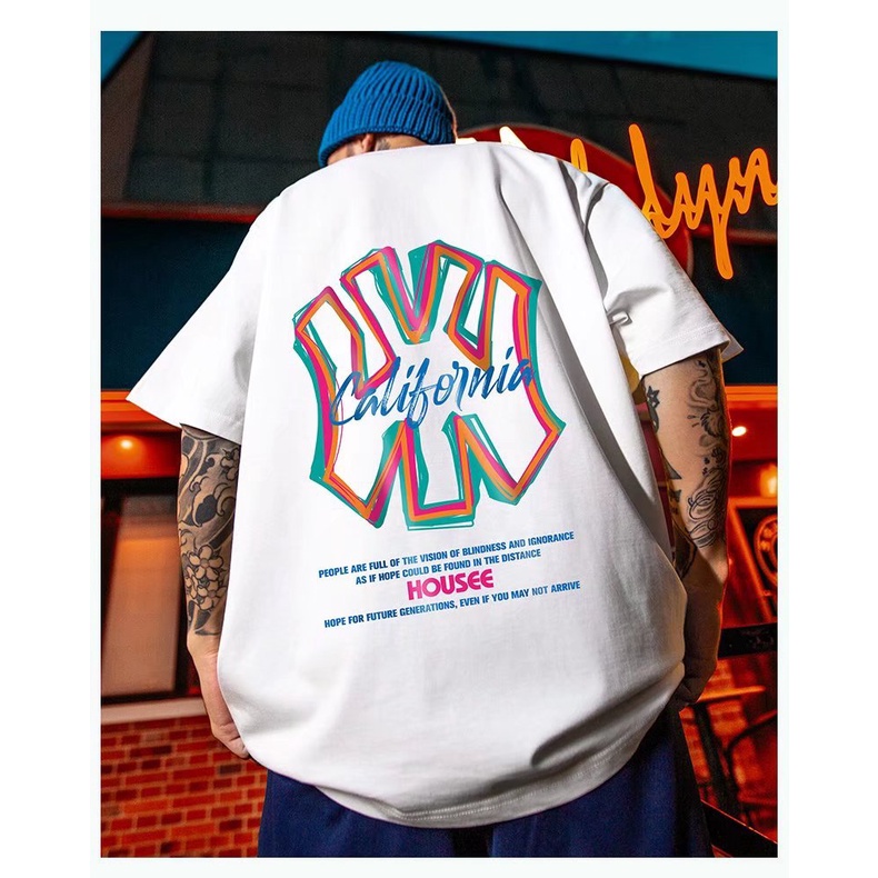 Áo Thun Tay Ngắn Dáng Rộng In Chữ M-8XL Phong Cách Hip Hop Thời Trang Cho Nam