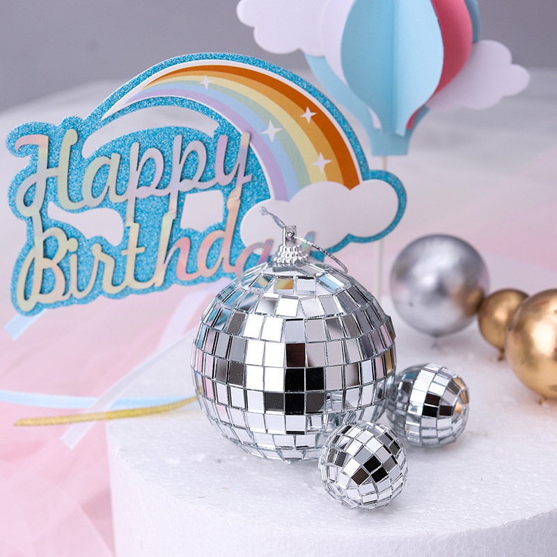 Quả Cầu Disco Tráng Gương Phản Chiếu Dùng Trang Trí Tiệc Giáng Sinh