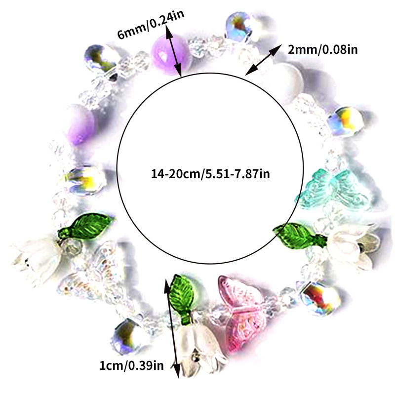 Vòng Đeo Tay Chuỗi Hạt Pha Lê Nhiều Màu Họa Tiết Hoa Cúc Phong Cách Bohemian Thời Trang Cho Nữ