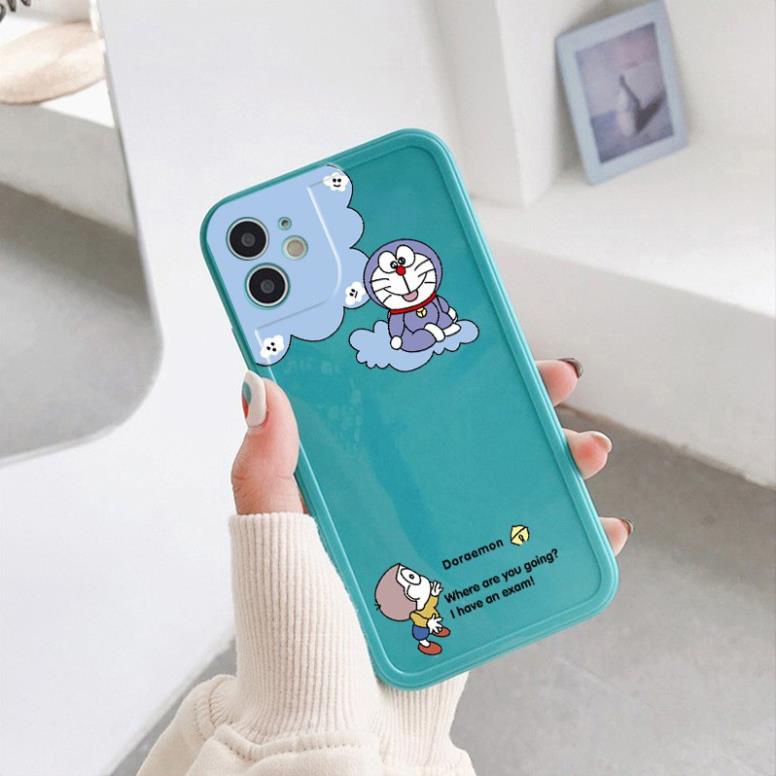 Ốp lưng iphone bóng in hình doremon cạnh vuông BVC /7plus/8/8plus/x/xr/xs/11/12/pro/max/plus/promax Dino Case