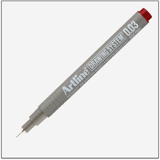 Bút kim số đi nét vẽ kỹ thuật Artline EK-2303- Needle tip 0.03mm – Màu đỏ (Red)