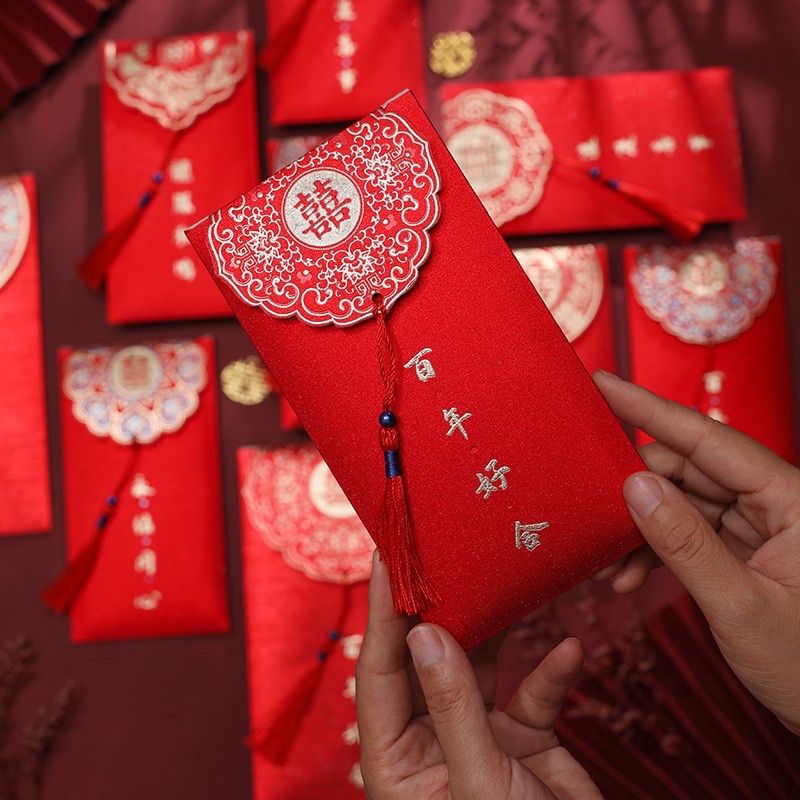 BAO LÌ XÌ CƯỚI LOẠI ĐẸP GIẤY KIM TUYẾN SANG TRỌNG