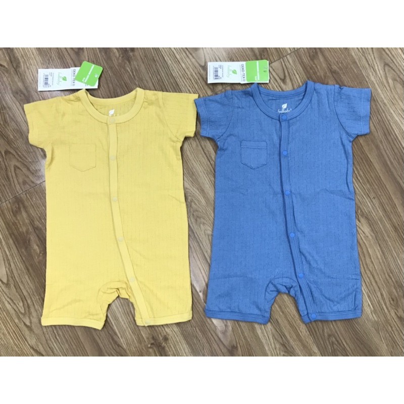 Set 2 Body LULLABY Cộc Chất Cotton Thông Hơi Cho Bé Trai Bé Gái