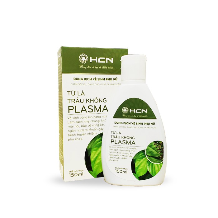 Dung dịch vệ sinh phụ nữ lá trầu không Plasma 150ml, dung dịch vệ sinh làm sạch sâu dịu nhẹ