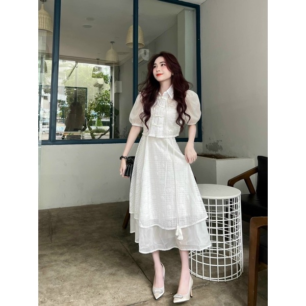 SET ÁO-ĐẦM CỔ TRANG