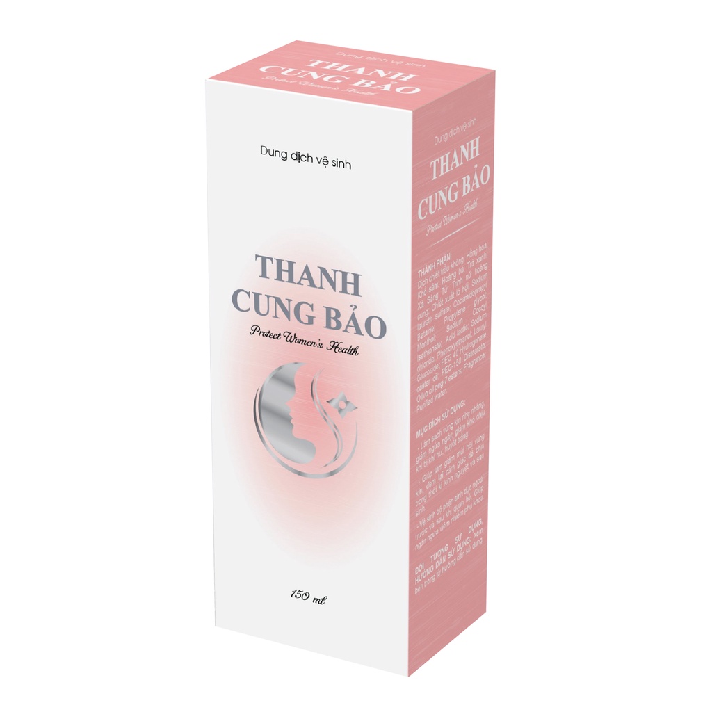 Dung dịch vệ sinh nữ Thanh Cung Bảo (150ml), làm sạch vùng kín, thanh phần 100% thảo dược thiên nhiên