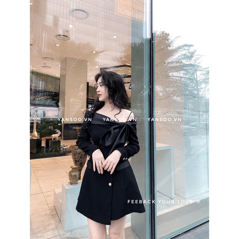 [Mã WAMT1505 giảm 10K đơn 0K] 💙VÁY KIỂU XINH MÀU ĐEN TRỄ VAI DỰ TIỆC - Du lịch - Lễ hội Cực XINH - Full size SML | BigBuy360 - bigbuy360.vn