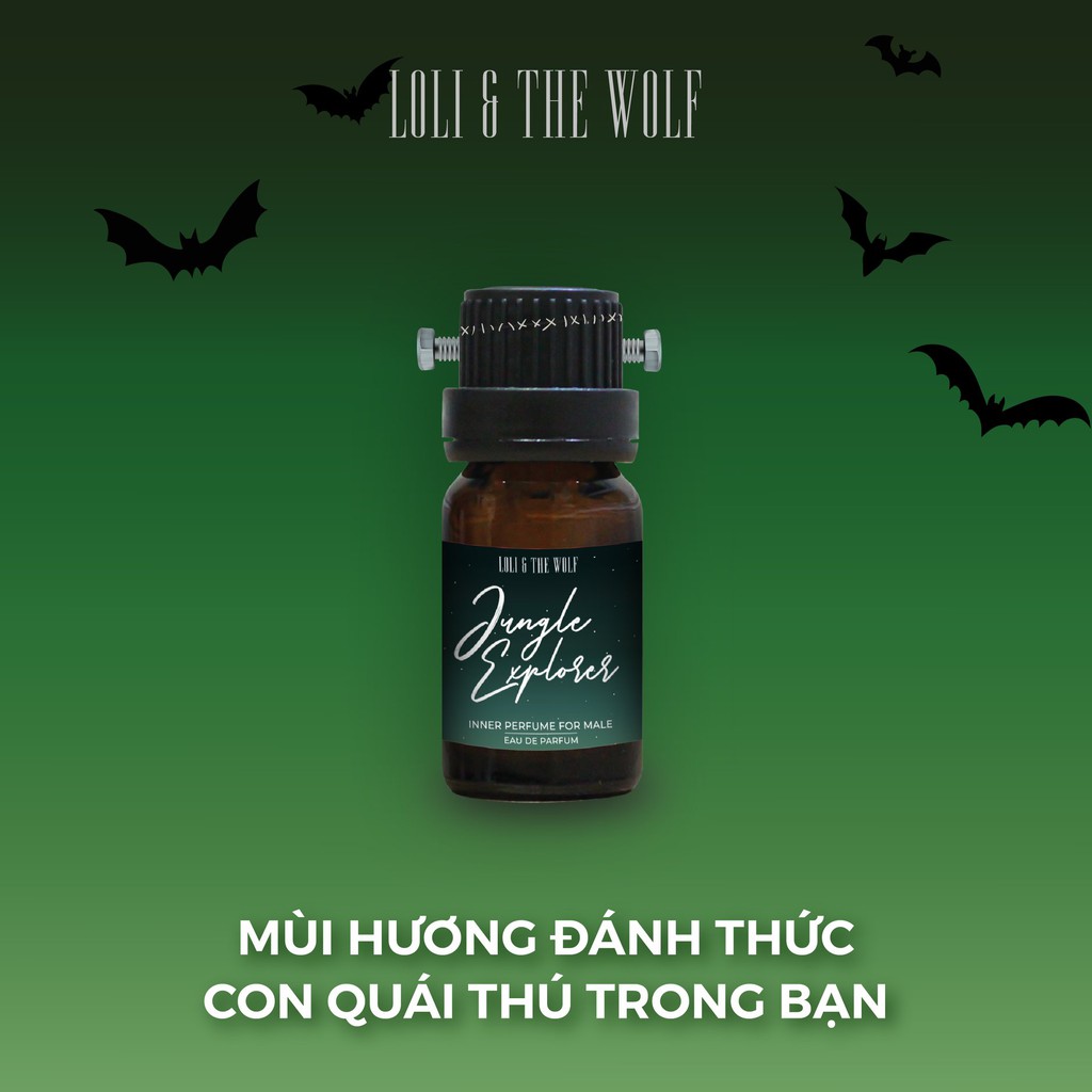 Nước hoa vùng kín nam Jungle Explorer Eau De Parfum lưu hương lâu chai 10ml - LOLI & THE WOLF | Thế Giới Skin Care