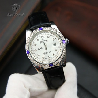 Đồng Hồ - Đồng Hồ Nam Olym Pianus - Dây Da Cao Cấp - Máy Pin Kim Trôi - Đính Đá Sang Trọng - Bảo Hành 12 Tháng