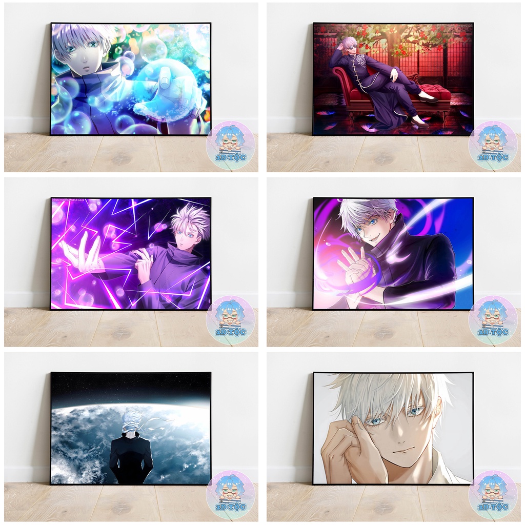 TRANH POSTER A3 GOJO SATORU  ANIME MANGA JUJUTSU KAISEN CHÚ THUẬT HỒI CHIẾN CHẤT LIỆU GIẤY CAO CẤP - 2D TỘC SHOP