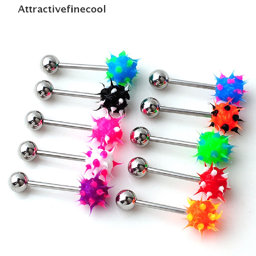 Set 5 / 10 Khuyên Lưỡi Bằng Thép Không Gỉ Cá Tính