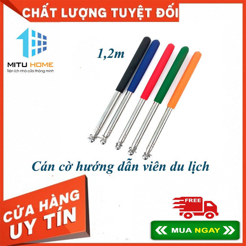 Cán cờ hướng dẫn viên du lịch loại 1m20 tay nhựa - Mituhome