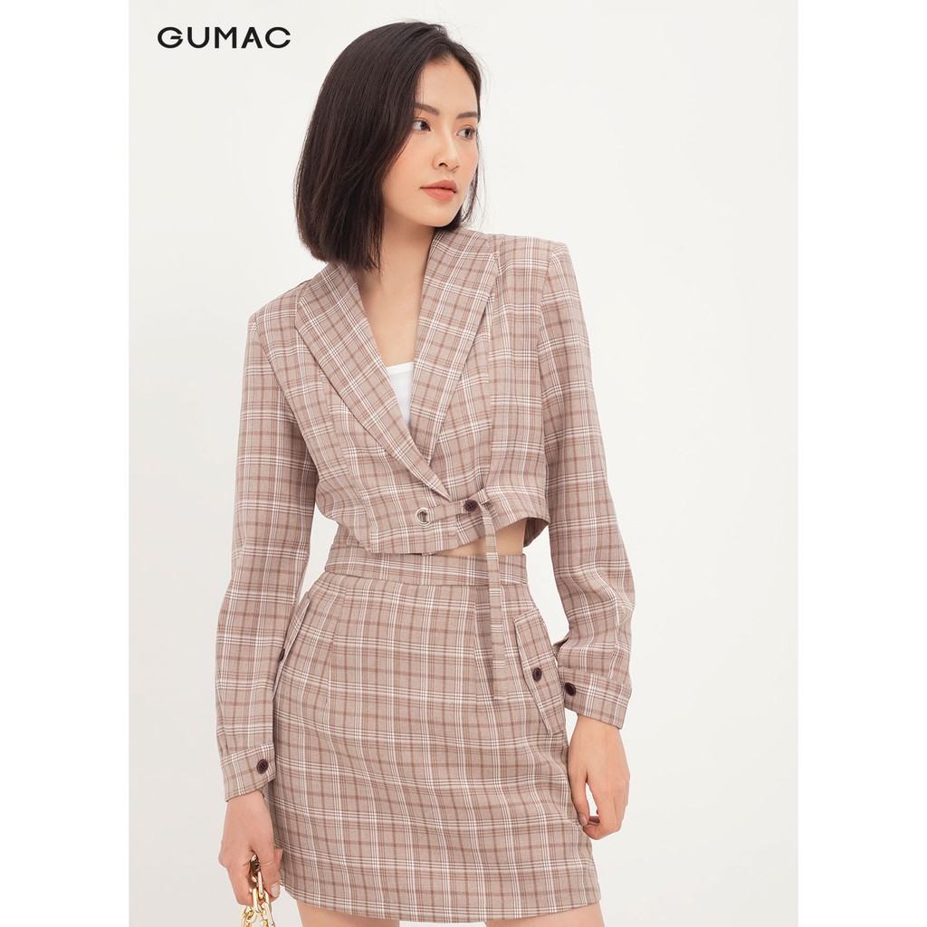 Áo cổ vest nữ dáng ngắn AA12174 GUMAC