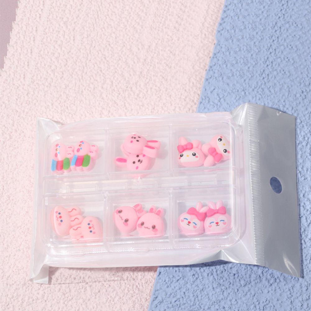 [Hàng mới về] Bộ hạt phụ kiện trang trí móng tay hình gấu/ hổ hoạt hình 3d tự làm