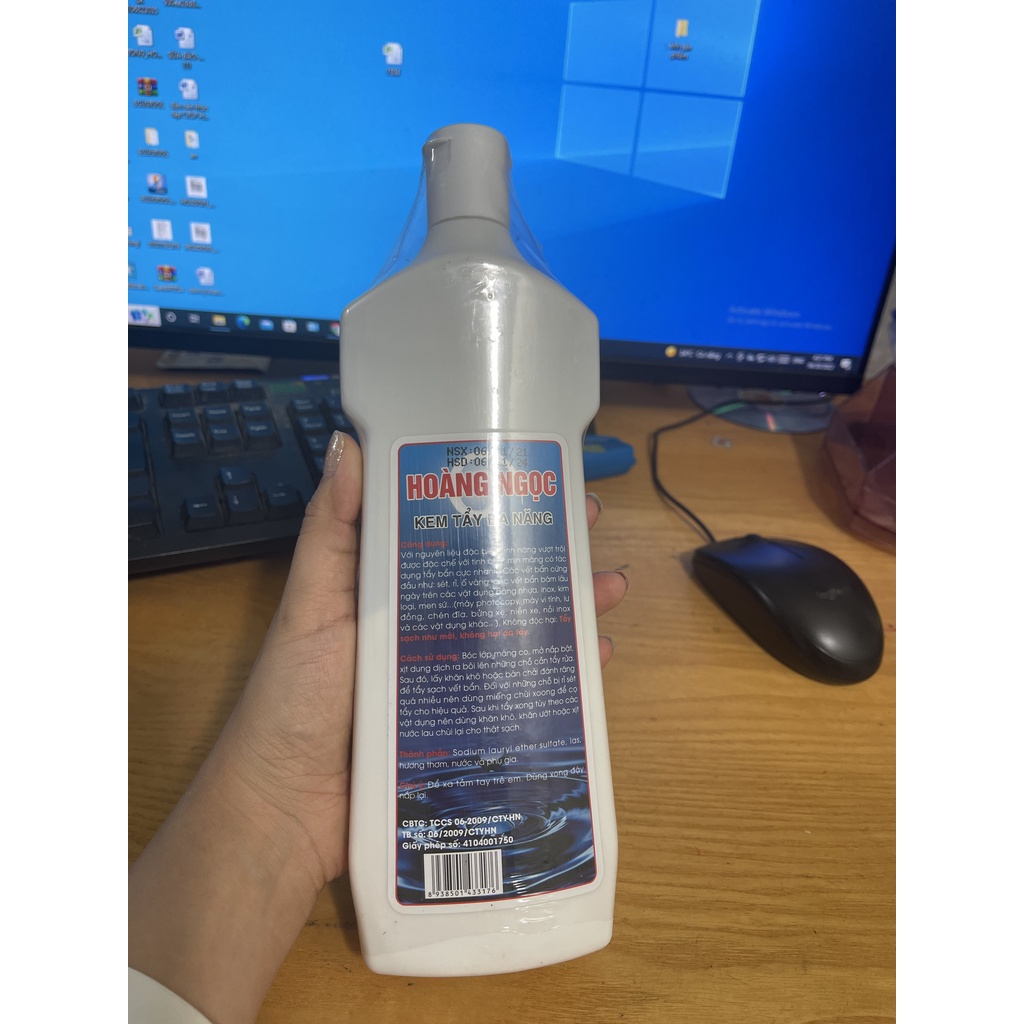Kem tẩy đa năng Hoàng ngọc mẫu mới (kem đa năng start 700ml mẫu cũ) tẩy tủ lạnh, men sứ, nhựa, gỗ
