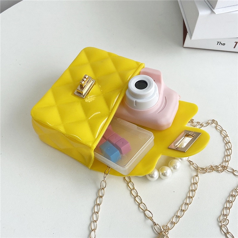 Túi xách đeo chéo mini quai ngọc cho bé gái